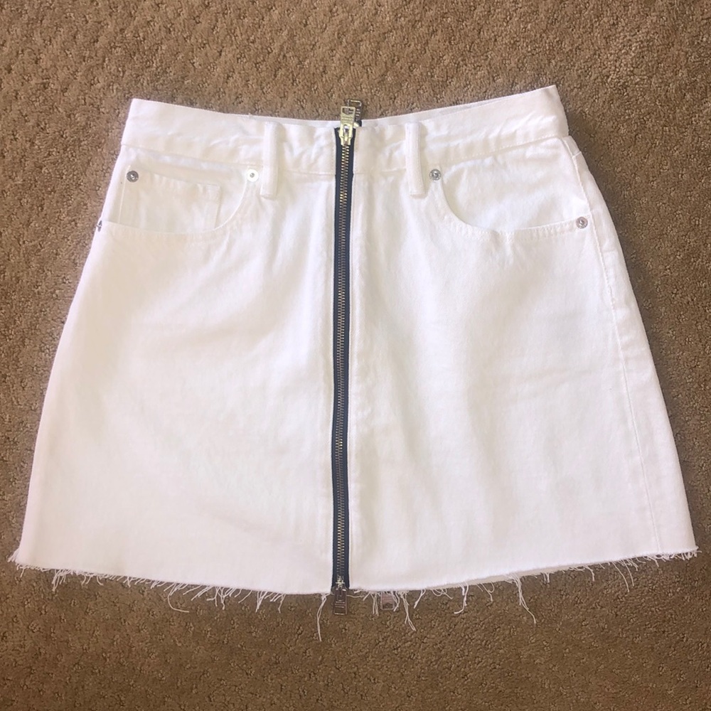 ALL SAINTS white jean skirt